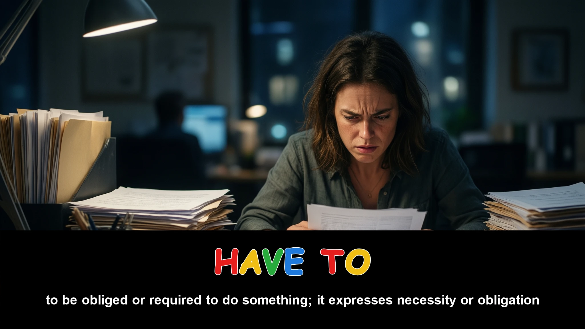 English Illustration for have to